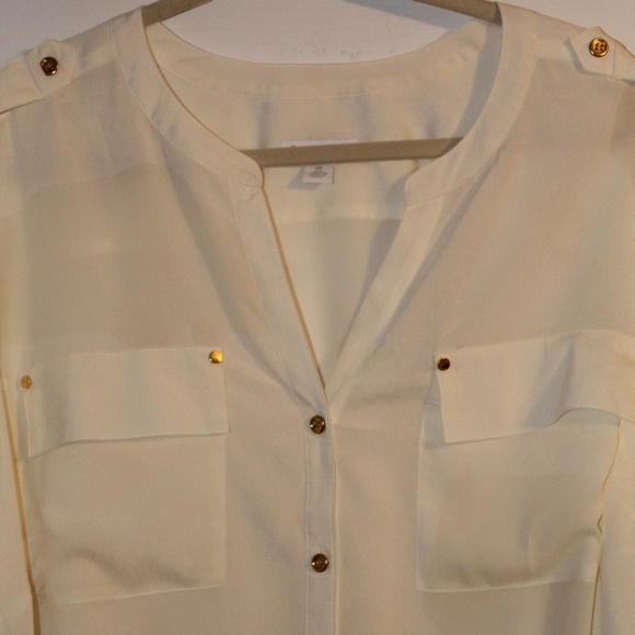 NWOT -3X Charter Club Woman Roll-tab Sleeve Blouse - Picture 2 of 7